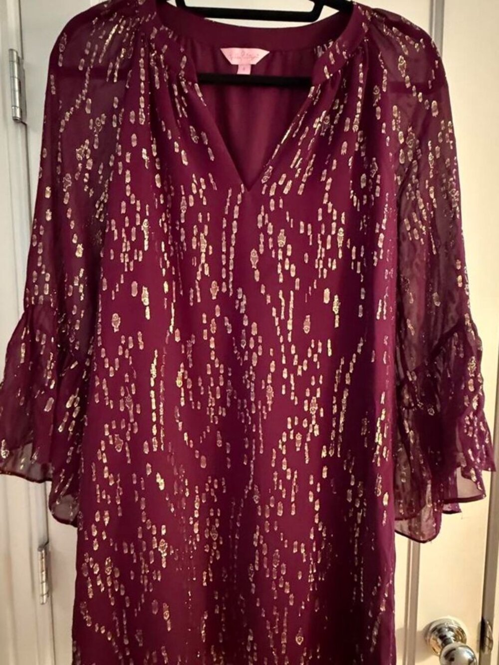 Lilly Pulitzer Women's V-neck Purple Dress
